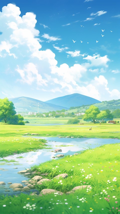 Anime Nature Landscape Peaceful Aesthetic Calming (8)