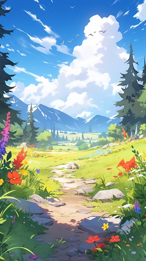 Anime Nature Landscape Peaceful Aesthetic Calming (64)