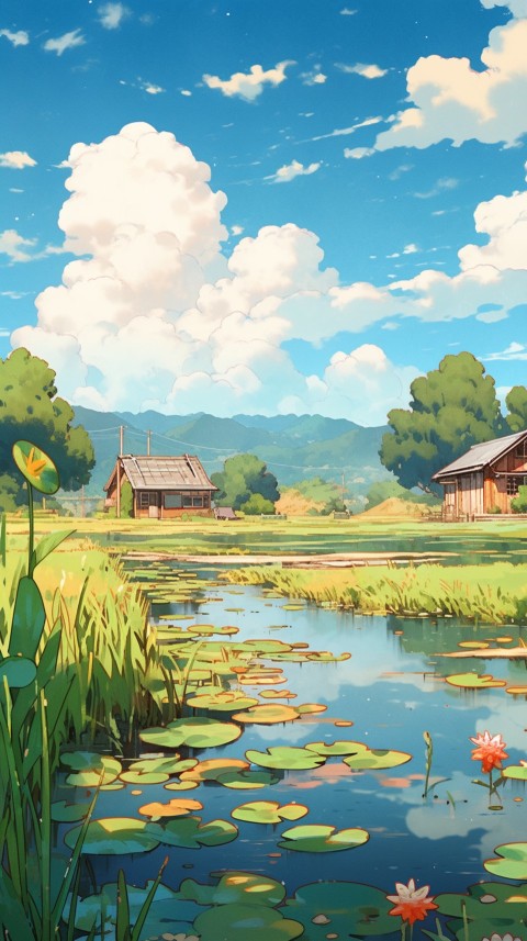 Anime Nature Landscape Peaceful Aesthetic Calming (61)