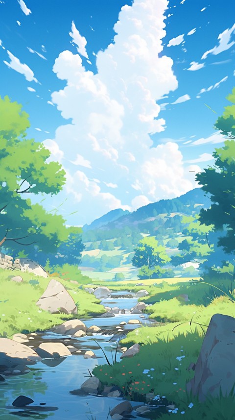 Anime Nature Landscape Peaceful Aesthetic Calming (83)