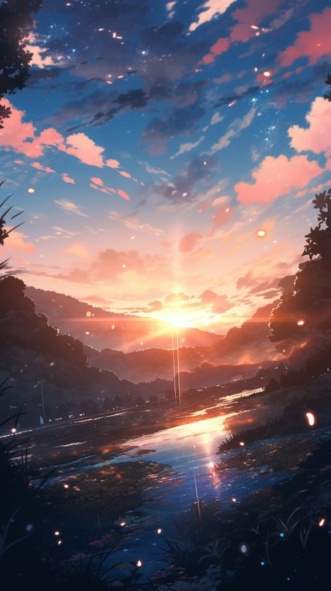 Anime Nature Landscape Peaceful Aesthetic Calming (94)