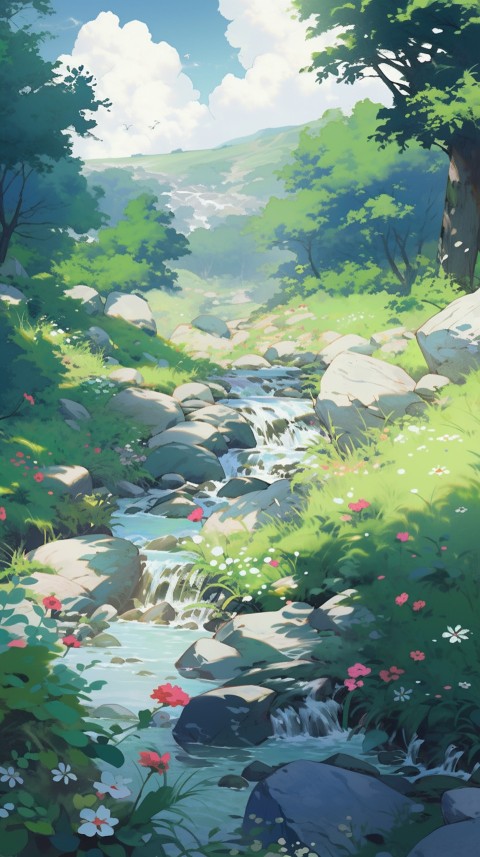 Anime Nature Landscape Peaceful Aesthetic Calming (96)