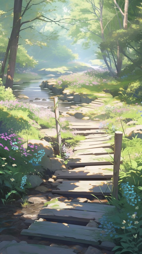 Anime Nature Landscape Peaceful Aesthetic Calming (85)