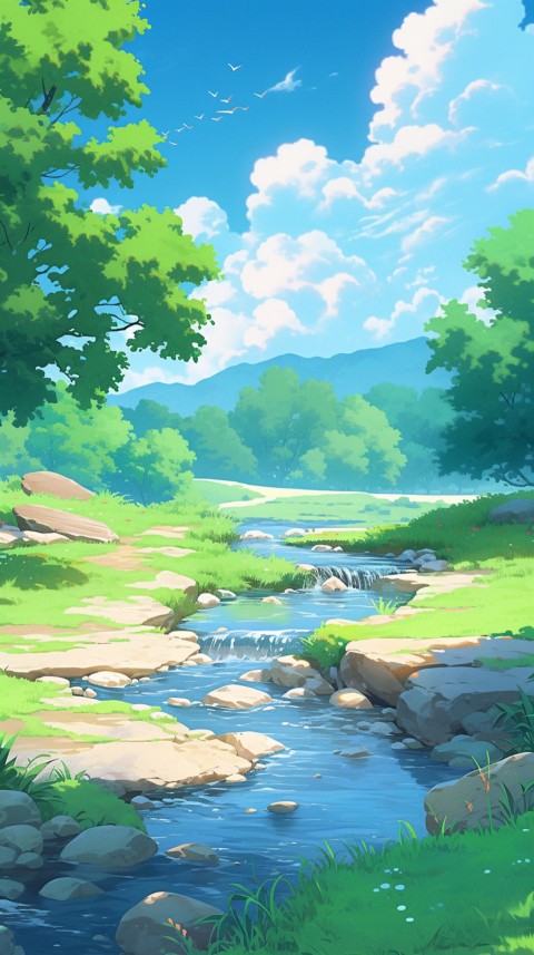 Anime Nature Landscape Peaceful Aesthetic Calming (63)