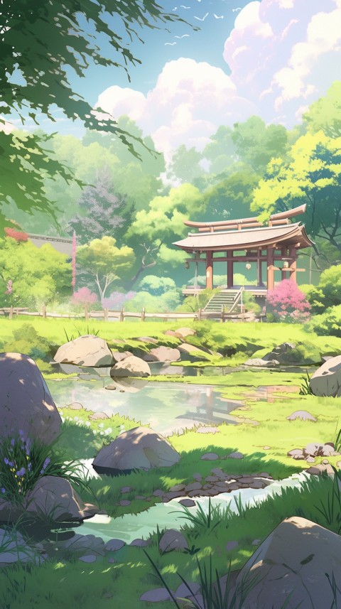 Anime Nature Landscape Peaceful Aesthetic Calming (98)