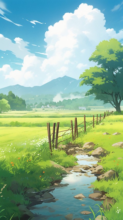Anime Nature Landscape Peaceful Aesthetic Calming (73)