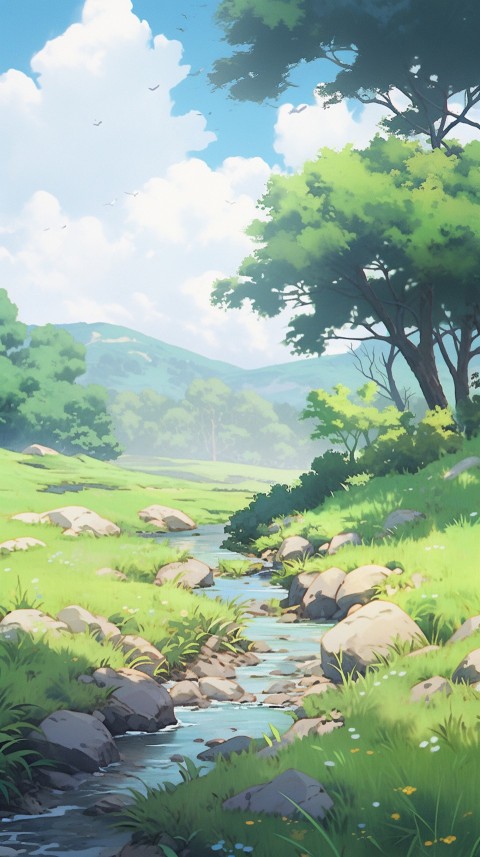 Anime Nature Landscape Peaceful Aesthetic Calming (53)