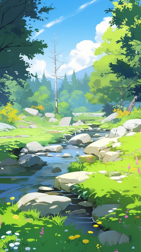 Anime Nature Landscape Peaceful Aesthetic Calming (110)