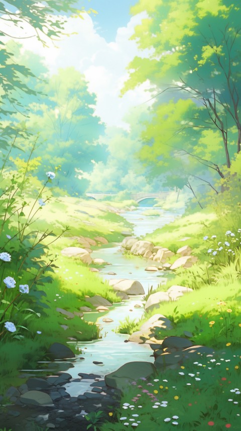Anime Nature Landscape Peaceful Aesthetic Calming (125)