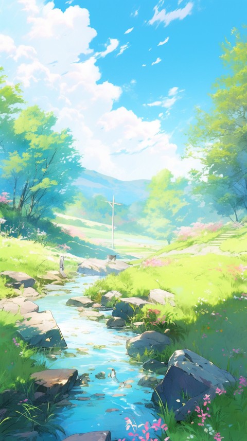 Anime Nature Landscape Peaceful Aesthetic Calming (102)