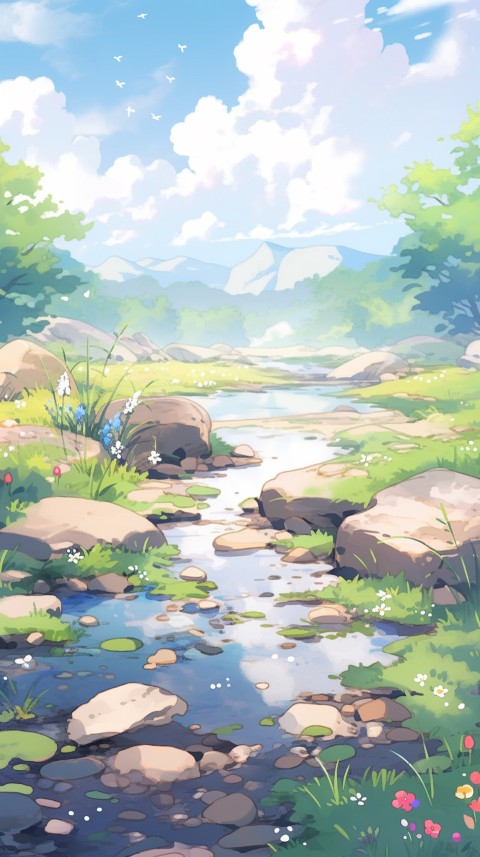Anime Nature Landscape Peaceful Aesthetic Calming (159)