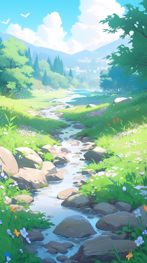 Anime Nature Landscape Peaceful Aesthetic Calming (181)