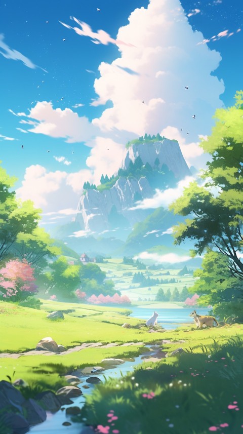 Anime Nature Landscape Peaceful Aesthetic Calming (186)