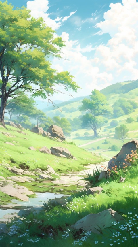 Anime Nature Landscape Peaceful Aesthetic Calming (165)