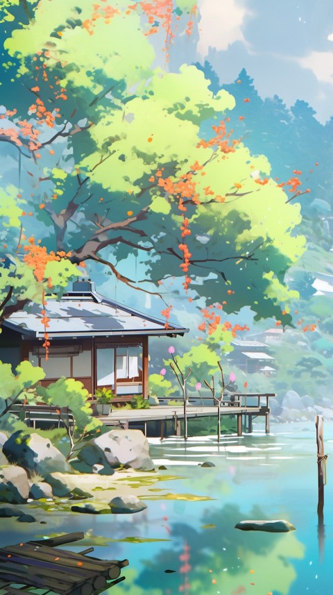 Anime Nature Landscape Peaceful Aesthetic Calming (198)