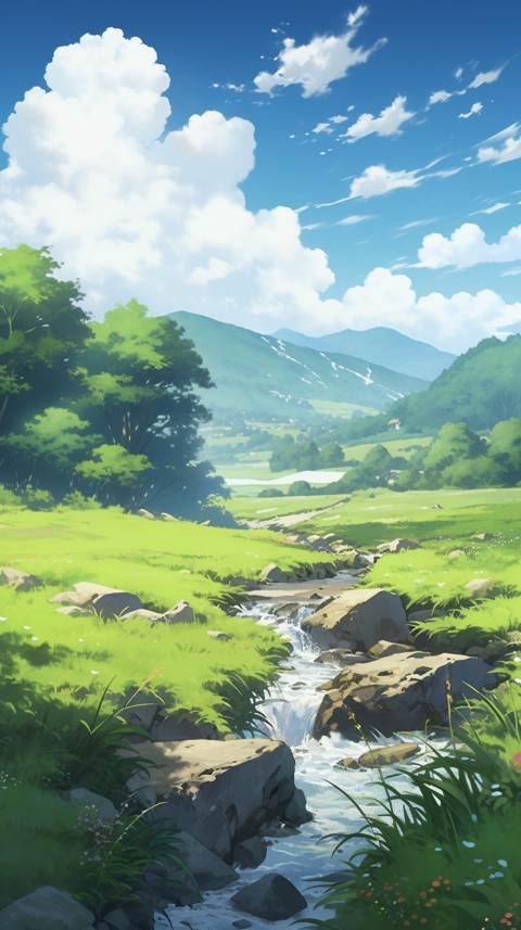 Anime Nature Landscape Peaceful Aesthetic Calming (229)