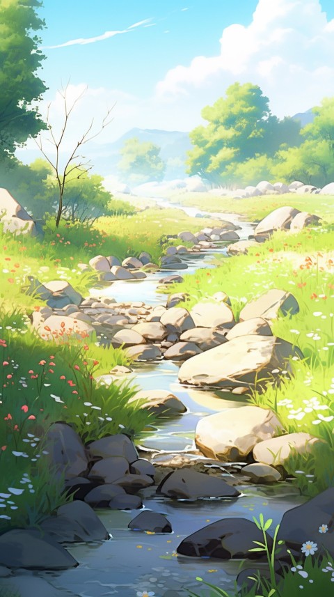 Anime Nature Landscape Peaceful Aesthetic Calming (237)