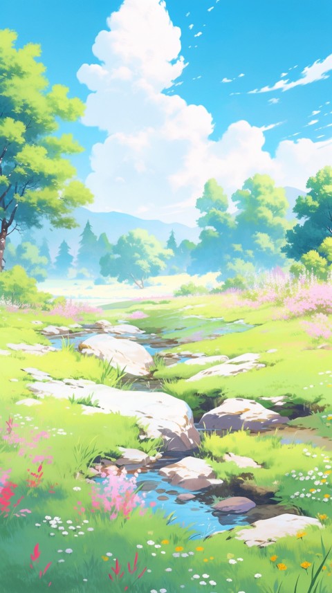 Anime Nature Landscape Peaceful Aesthetic Calming (226)
