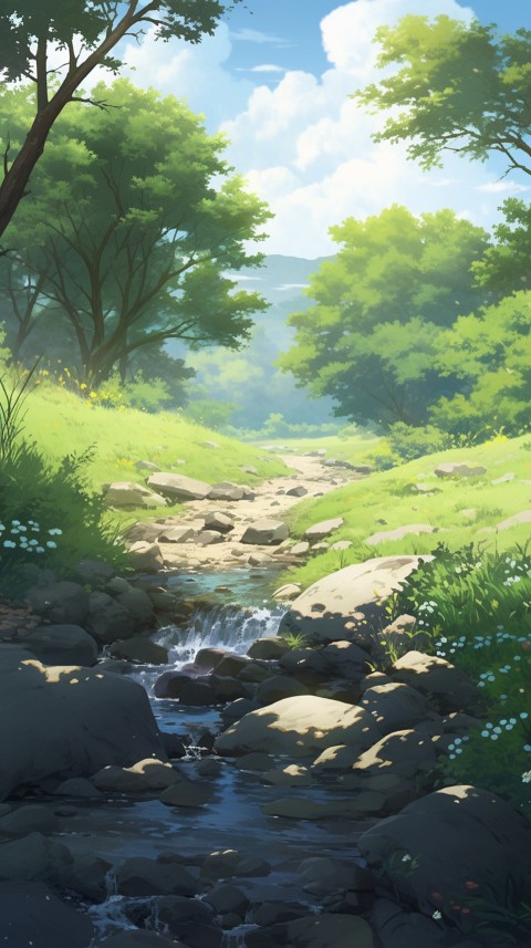 Anime Nature Landscape Peaceful Aesthetic Calming (211)