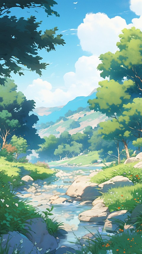 Anime Nature Landscape Peaceful Aesthetic Calming (251)