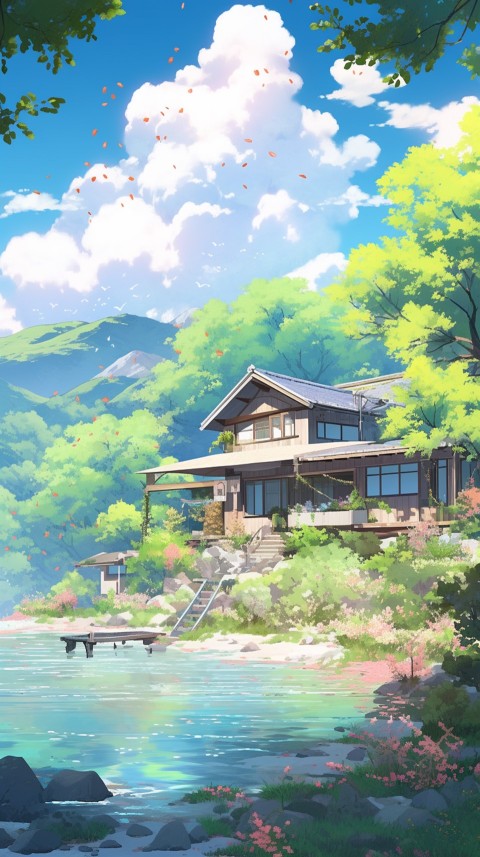 Anime Nature Landscape Peaceful Aesthetic Calming (274)