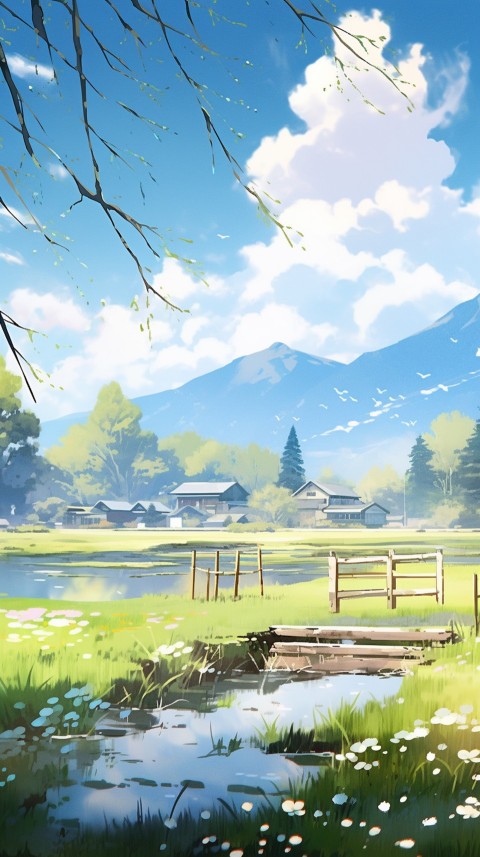 Anime Nature Landscape Peaceful Aesthetic Calming (253)