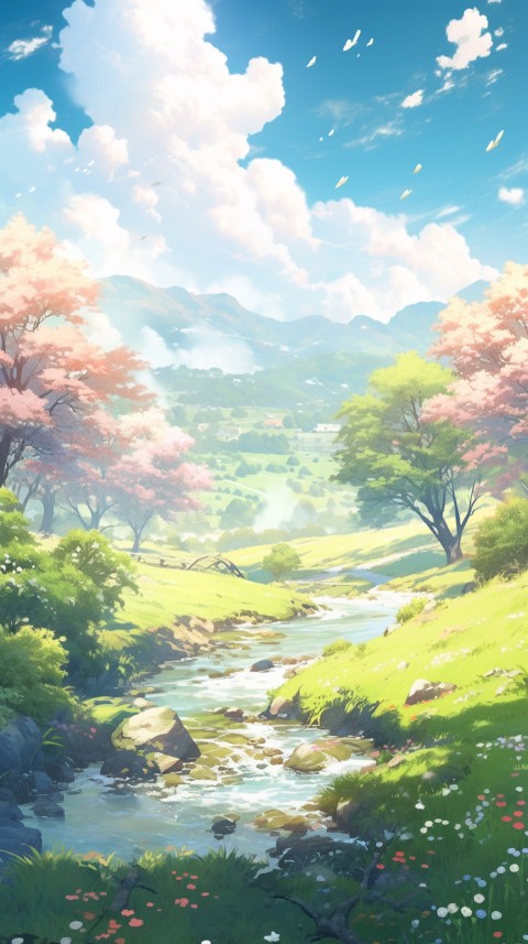 Anime Nature Landscape Peaceful Aesthetic Calming (313)