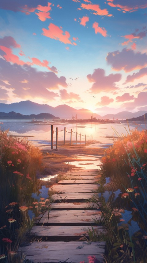 Anime Nature Landscape Peaceful Aesthetic Calming (400)