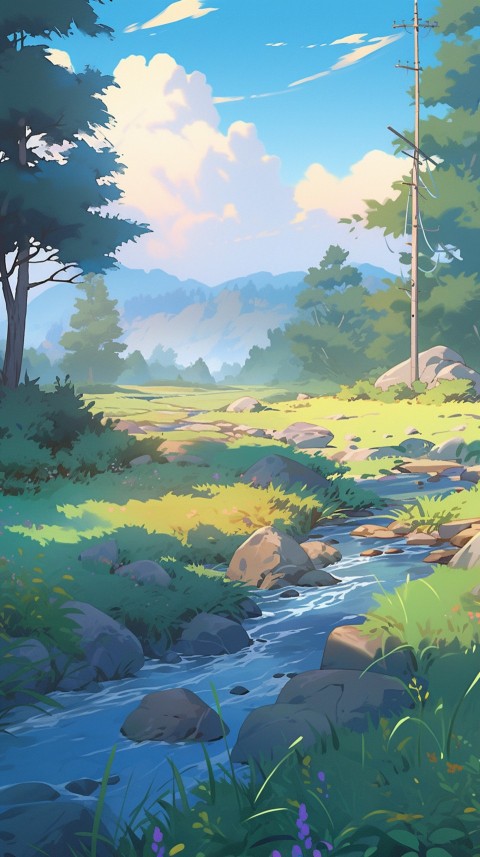 Anime Nature Landscape Peaceful Aesthetic Calming (426)