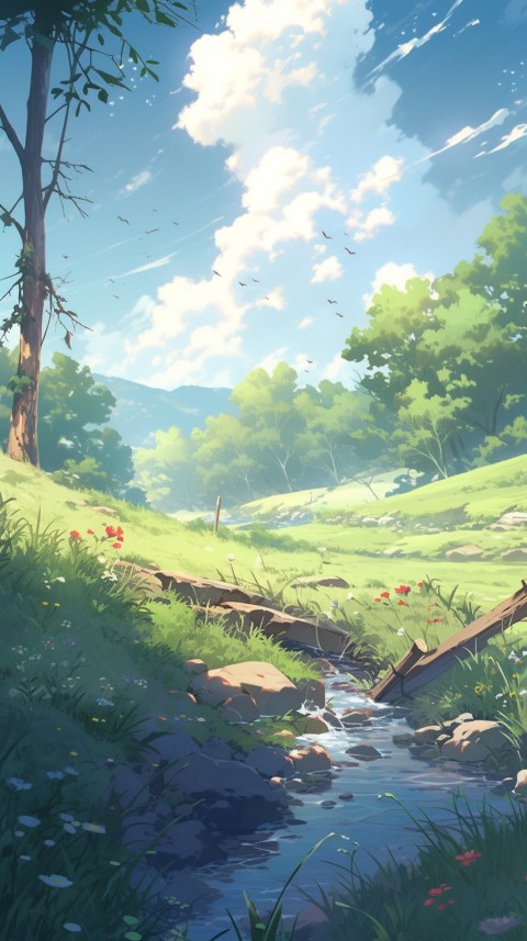 Anime Nature Landscape Peaceful Aesthetic Calming (403)