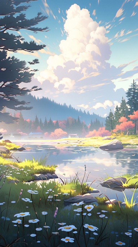 Anime Nature Landscape Peaceful Aesthetic Calming (423)