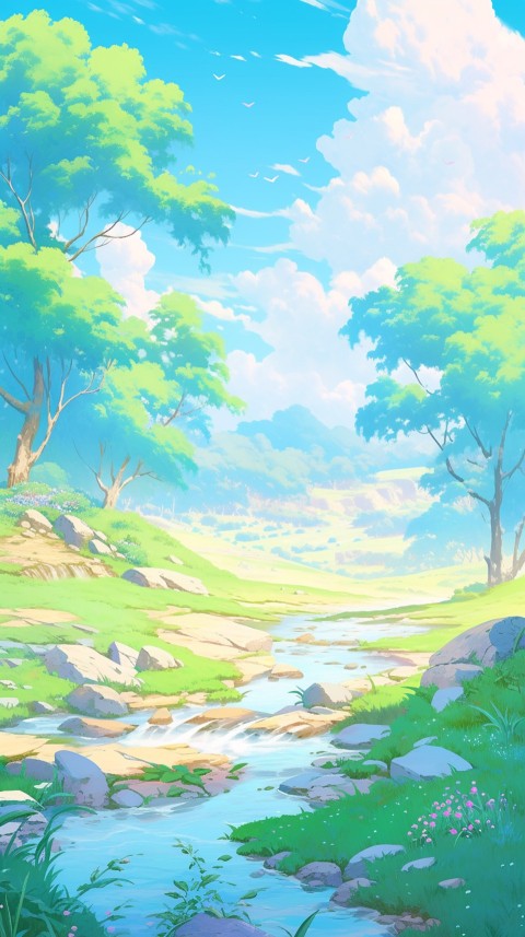 Anime Nature Landscape Peaceful Aesthetic Calming (446)