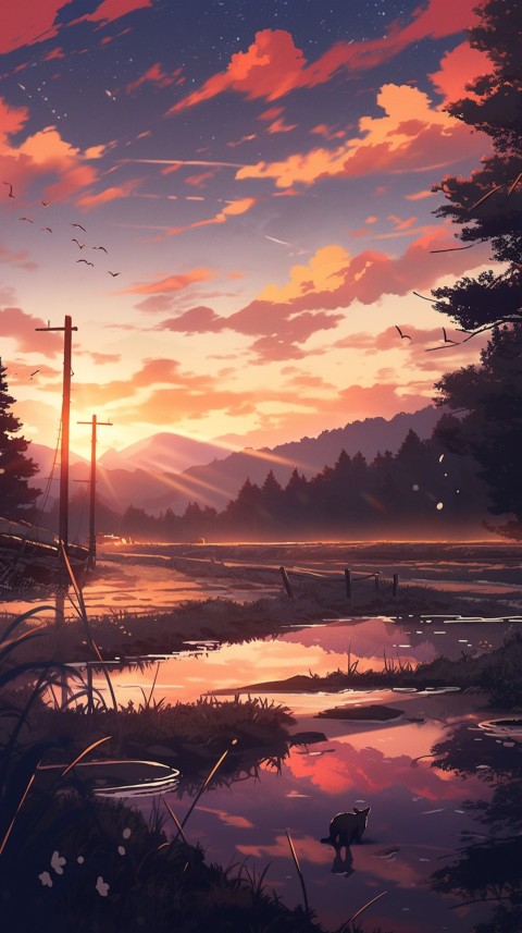Anime Nature Landscape Peaceful Aesthetic Calming (483)