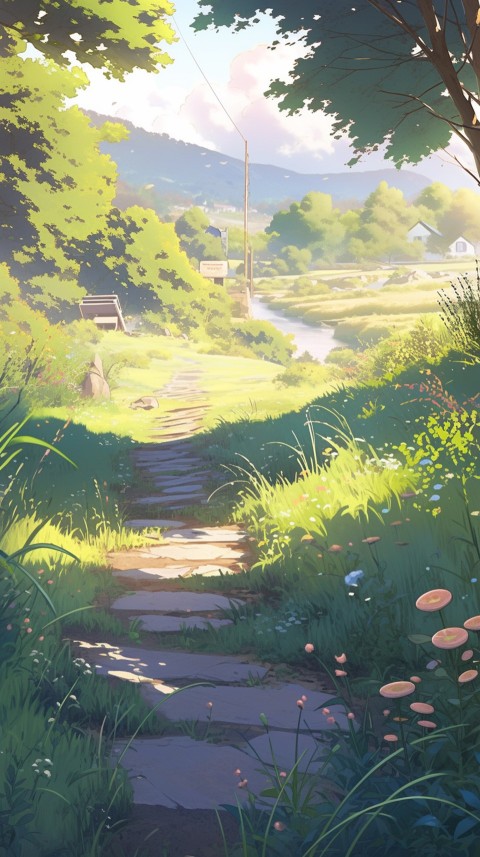 Anime Nature Landscape Peaceful Aesthetic Calming (489)