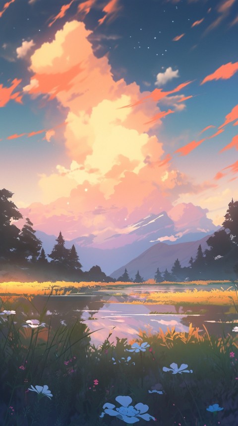 Anime Nature Landscape Peaceful Aesthetic Calming (589)