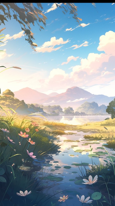Anime Nature Landscape Peaceful Aesthetic Calming (583)