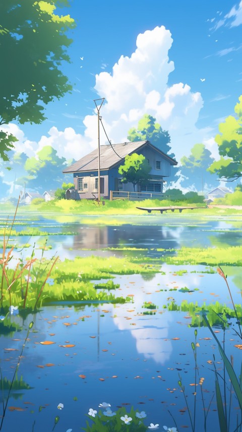 Anime Nature Landscape Peaceful Aesthetic Calming (700)