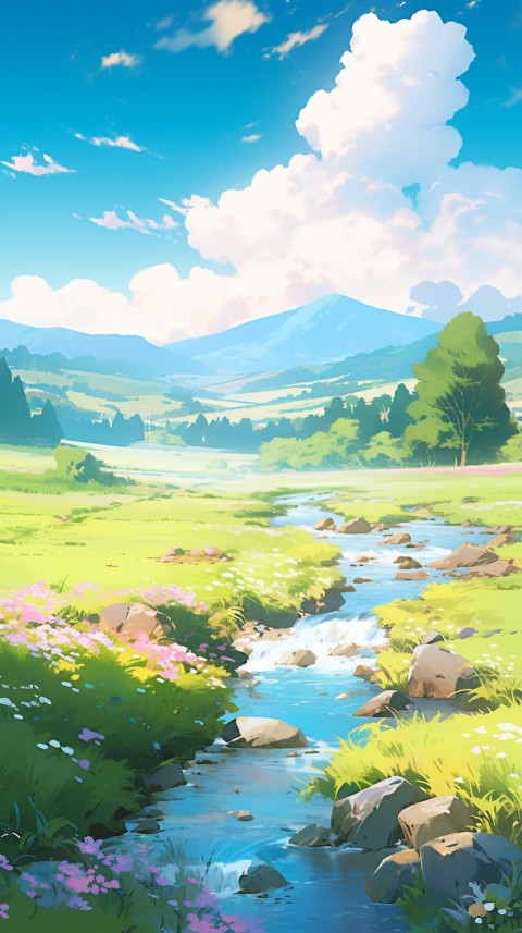 Anime Nature Landscape Peaceful Aesthetic Calming (725)
