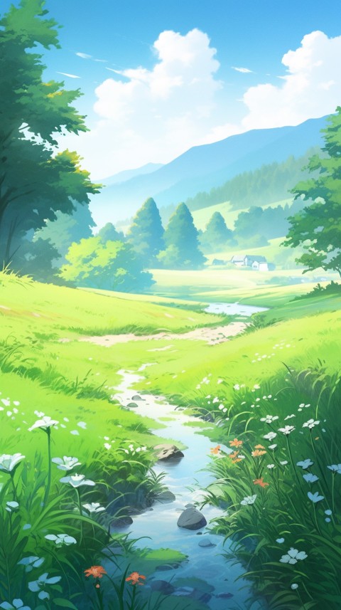 Anime Nature Landscape Peaceful Aesthetic Calming (762)