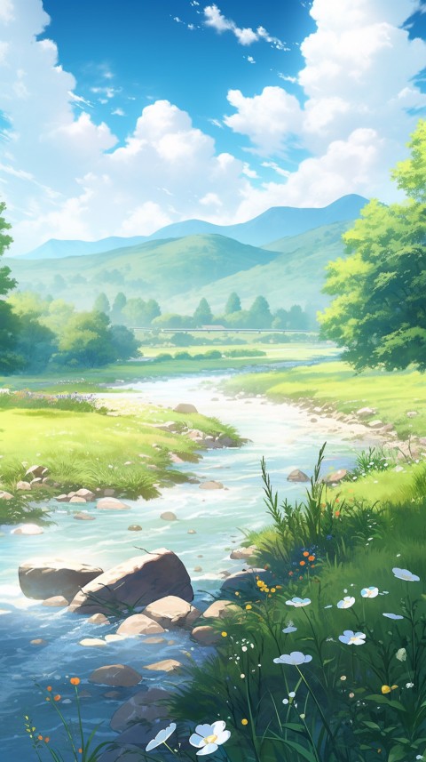 Anime Nature Landscape Peaceful Aesthetic Calming (845)