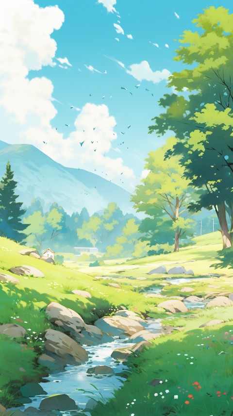 Anime Nature Landscape Peaceful Aesthetic Calming (828)