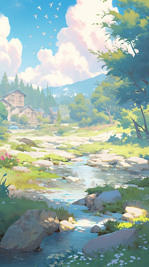 Anime Nature Landscape Peaceful Aesthetic Calming (806)