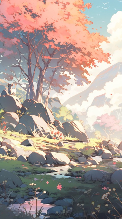 Anime Nature Landscape Peaceful Aesthetic Calming (834)