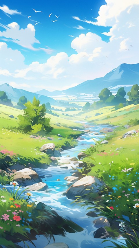 Anime Nature Landscape Peaceful Aesthetic Calming (1065)