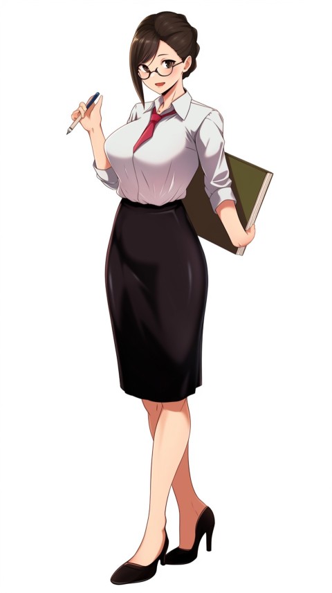 High School Anime Cute Women Teacher (23)