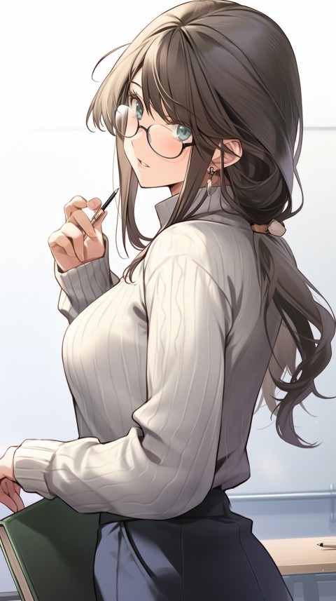 High School Anime Cute Women Teacher (7)