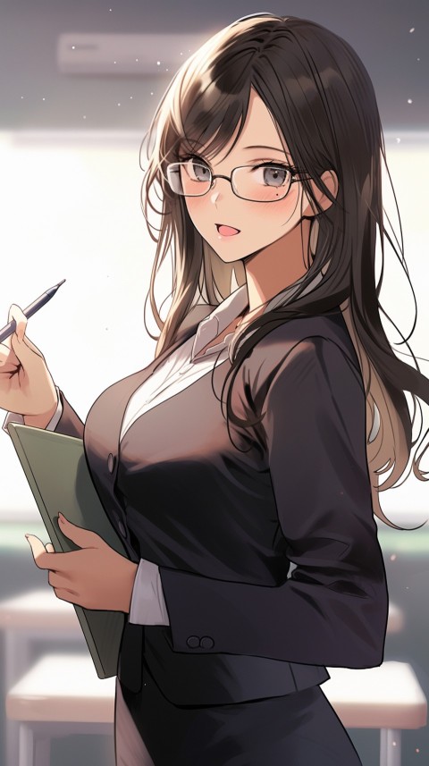 High School Anime Cute Women Teacher (8)