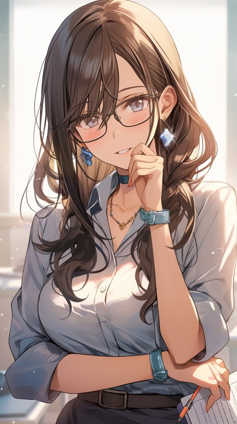 High School Anime Cute Women Teacher (5)
