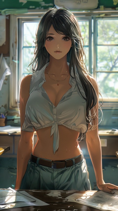High School Anime Cute Women Teacher (1)