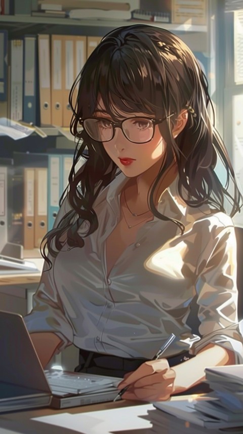 High School Anime Cute Women Teacher (58)